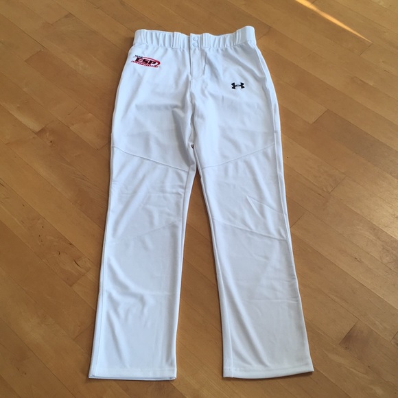 Under Armour Pants Under Armour Mens White Baseball Pants Heat Gear